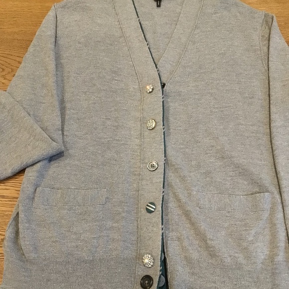 MARC JACOBS Grey Wool Jewel Buttons Cardigan - Picture 8 of 11